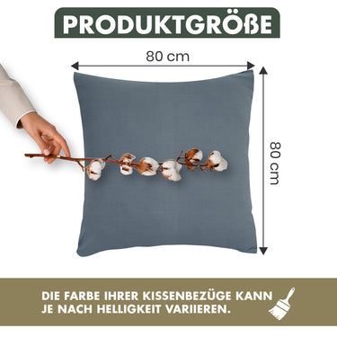 Kissenbezug 80x80 – 2er Set OEKO-TEX® Jersey – TERRA BEDS